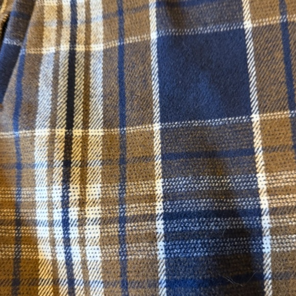 Ichi brown and blue touch of wool check plaid double breasted coat NWT - Picture 4 of 12
